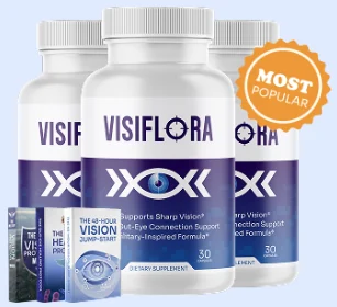 VisiFlora three-bottle package at $59 a bottle with three free guides